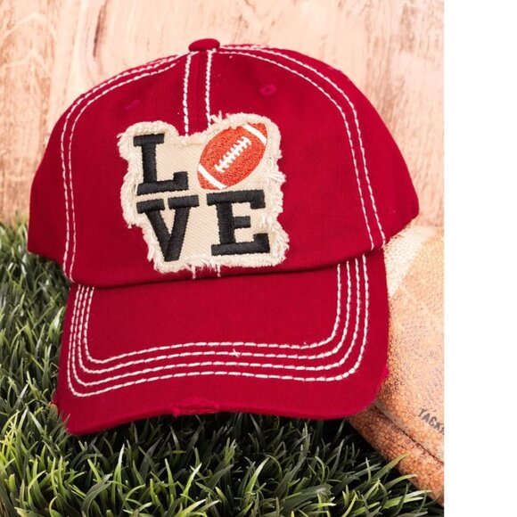 NWT BOUTIQUE   For the LOVE of FOOTBALL   GAMEDAY HAT - Picture 1 of 1
